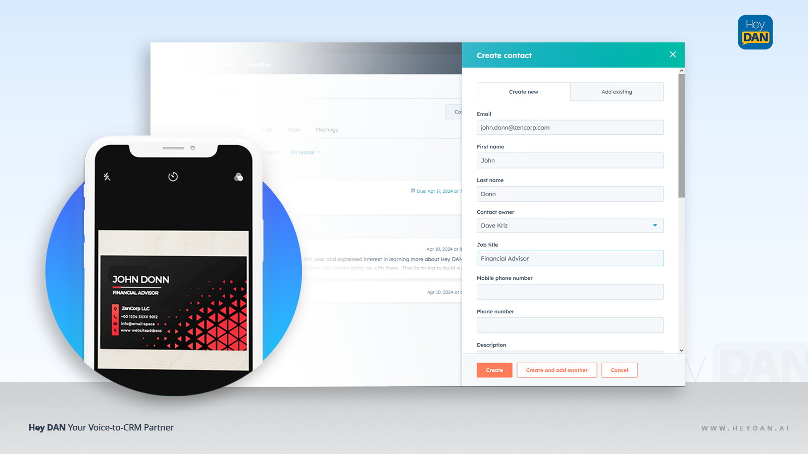 Create & Update HubSpot Contacts & Properties